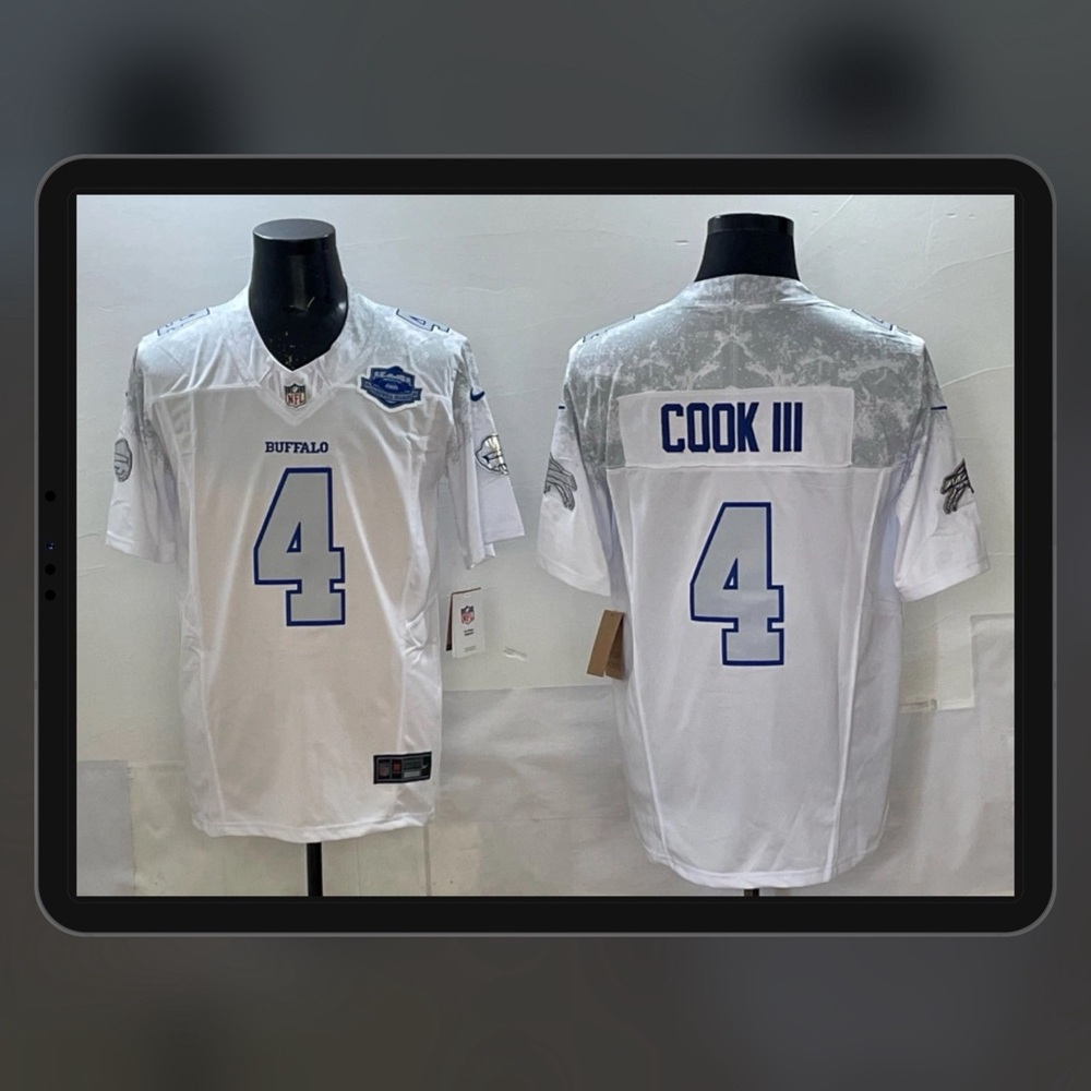 Men's NFL Buffalo Bills #4 James Cook 2025 Rivalries Collection F.U.S.E Jersey